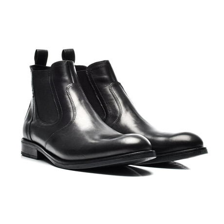 Men's Leather Chelsea Boots // Black (Size 44)