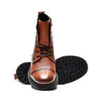 Men's Side-Zip Leather Boots // Tobacco (Size 43)