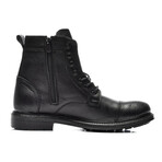 Men's Side-Zip Leather Boots // Black (Size 42)