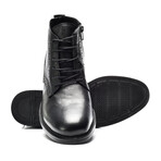 Men's Lace-Up Leather Boots // Black (Size 44)