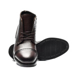 Men's Lace-Up Leather Boots // Chocolate (Size 43)