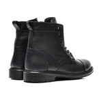 Men's Side-Zip Leather Boots // Black (Size 43)