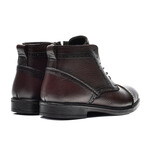 Men's Lace-Up Leather Boots // Chocolate (Size 41)