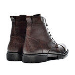 Men's Side-Zip Leather Boots // Brown (Size 40)