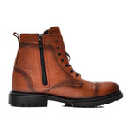 Men's Side-Zip Leather Boots // Tobacco (Size 40)