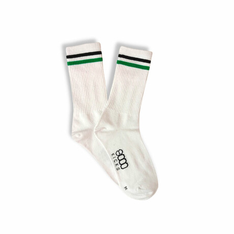 Stripe Hemp Socks // White (Small)