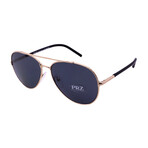 Prada // Men's Aviator PR66XS-ZVN5Z1 Polarized Sunglasses // Pale Gold + Gray