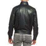 Reversible 287 Leather Jacket // Black + Dark Blue (3XL)