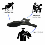 3 In 1 Deep Tissue Massage Scraper (Black)