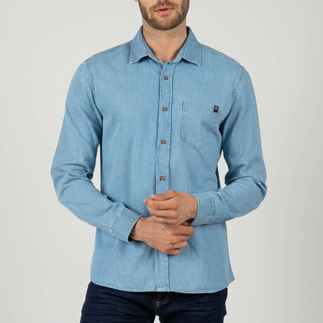Samuel Button Up Shirt // Blue (S)