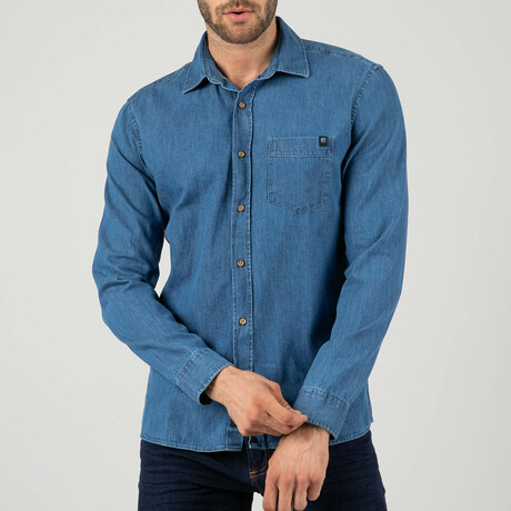 Evan Button Up Shirt // Navy (S)