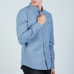 Jonas Button Up Shirt // Light Blue (L)