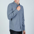 Henry Button Up Shirt // Dark Gray, Navy (XL)