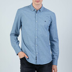 Jonas Button Up Shirt // Light Blue (L)
