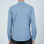 Jonas Button Up Shirt // Light Blue (S)