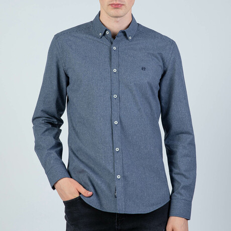 Dillon Button Up Shirt // Dark Navy (XS)