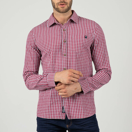 David Button Up Shirt // Bordeaux (2XL)