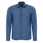 Evan Button Up Shirt // Navy (XL)