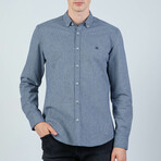 Henry Button Up Shirt // Dark Gray, Navy (M)