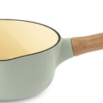 Ron 7" Cast Iron Saucepan // 1.8 qt (Green)