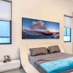 Kam Volcano Print on Wrapped Canvas (6"H x 12"W x 1.5"D)