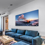 Kam Volcano Print on Wrapped Canvas (6"H x 12"W x 1.5"D)