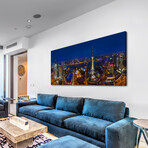 Shanghai Night Print on Wrapped Canvas (6"H x 12"W x 1.5"D)