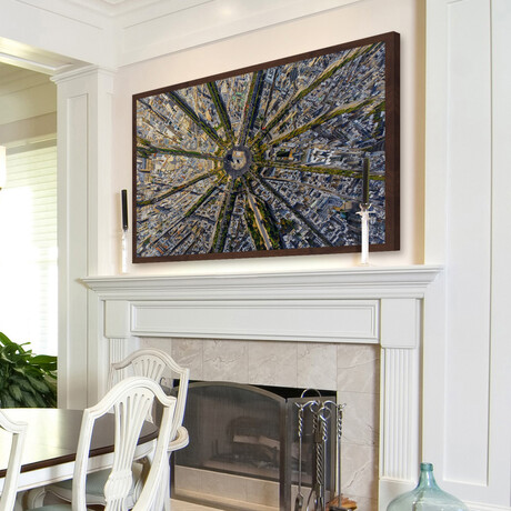 Paris Aerial Framed Print (12"H x 18"W x 1.5"D)