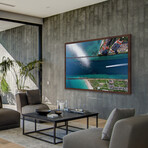 Racing Through Framed Print (12"H x 18"W x 1.5"D)