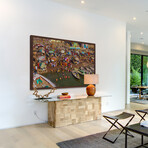 Seaside Party Framed Print (12"H x 18"W x 1.5"D)