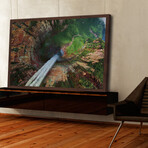 Angel Dragon Fall Framed Print (12"H x 18"W x 1.5"D)