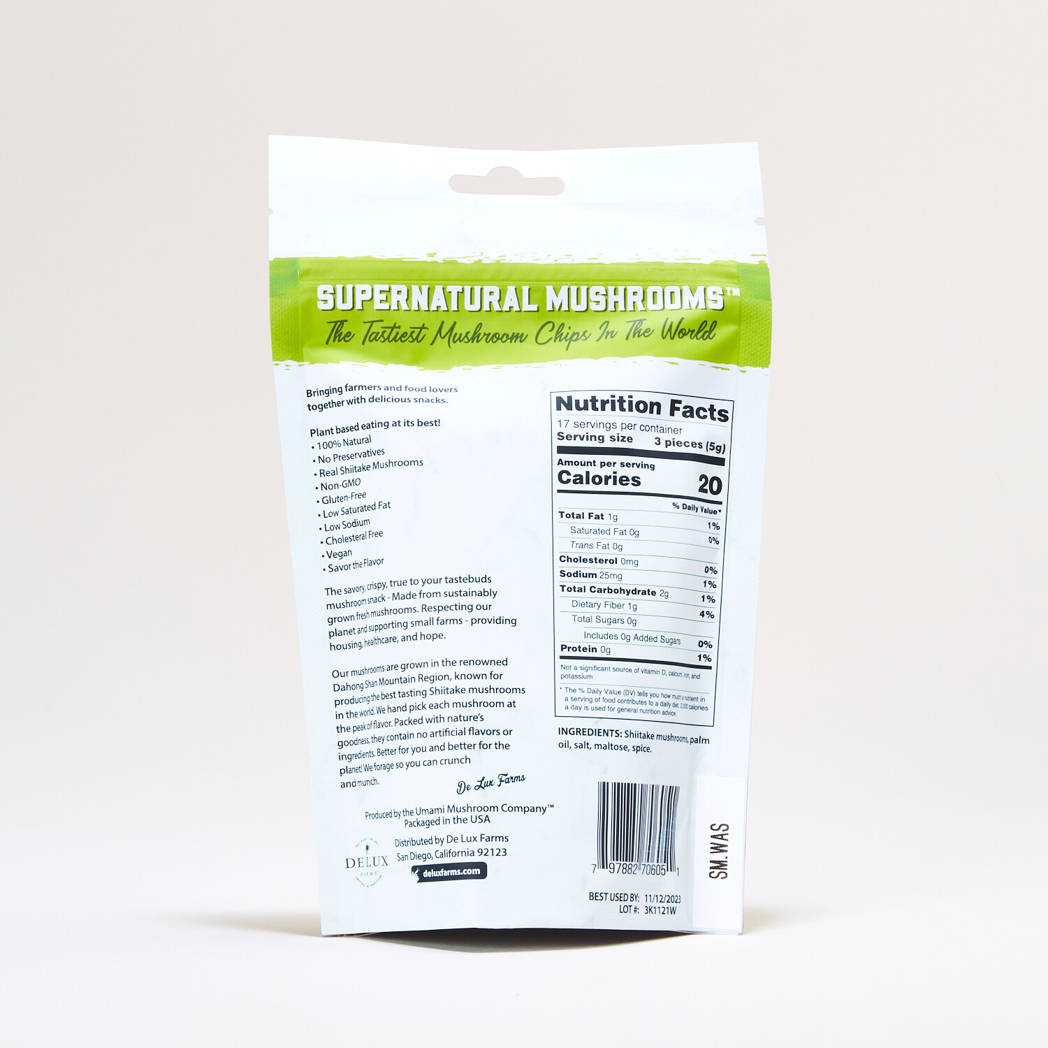 Supernatural Mushroom Chips // Wasabi (3 Pack) Supernatural Mushrooms