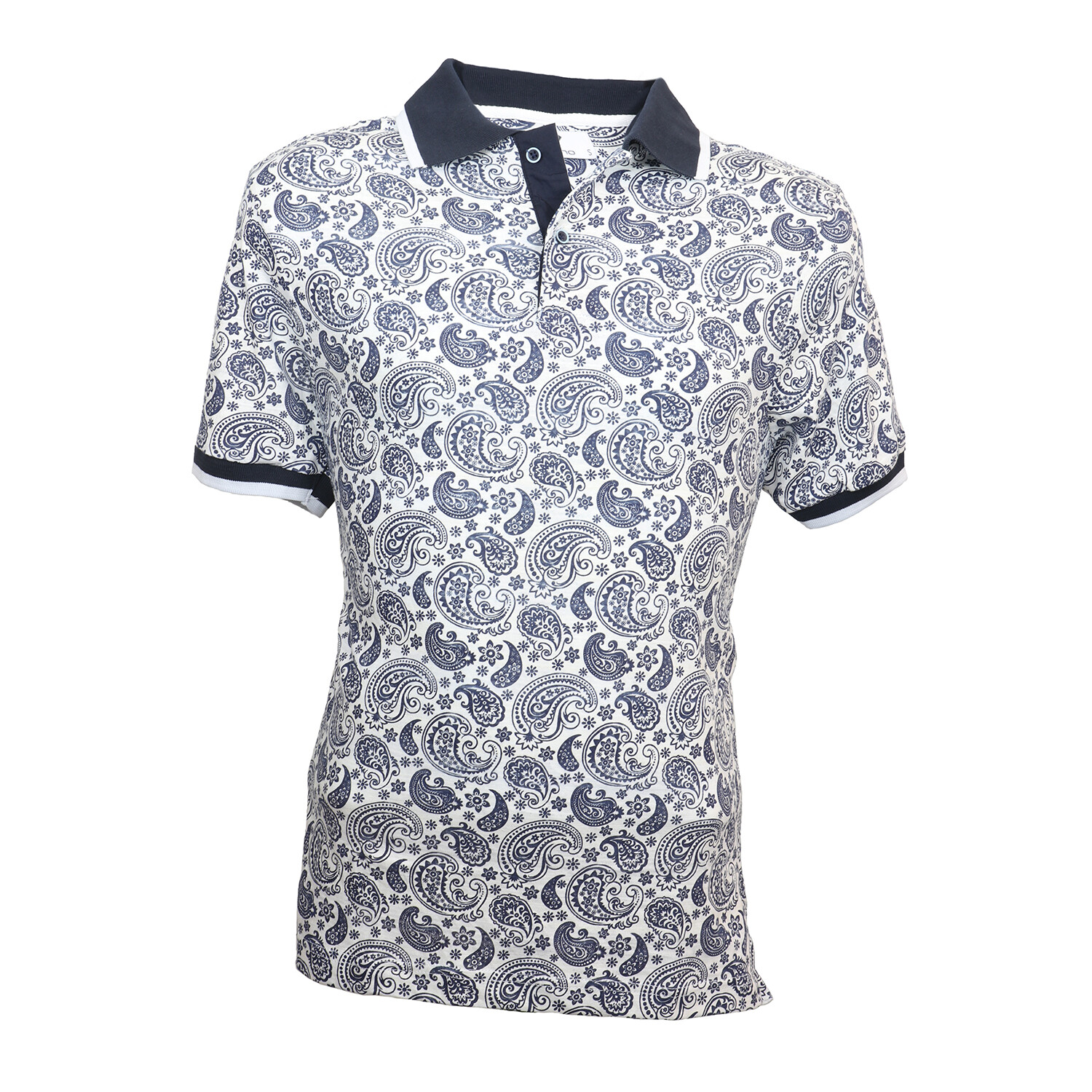 Robinson Polo Shirt // White + Black Paisley (S) - Celino Polos - Touch ...