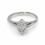 18K White Gold Diamond Cluster Ring // Ring Size: 7.25 // Store Display