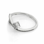 18K White Gold Diamond Loop Ring // Ring Size: 6.25 // Store Display