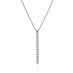 Lumina 18K White Gold Diamond Dangle Pendant Necklace // 16" // Store Display