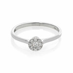 18K White Gold Diamond Cluster Ring // Ring Size: 6.25 // Store Display