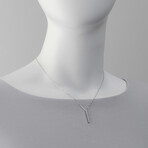 Lumina 18K White Gold Diamond Dangle Pendant Necklace // 16" // Store Display