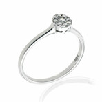 18K White Gold Diamond Cluster Ring // Ring Size: 6.25 // Store Display