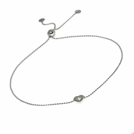 Bliss Lumina 18K White Gold Diamond Chain Link Bracelet // 9" // Store Display