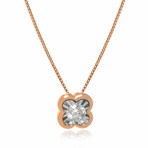 Lumina 18K Rose Gold + 18k White Gold Diamond Necklace // 15"-16" // Store Display
