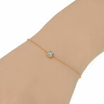 18K Rose Gold + 18k White Gold Diamond Bracelet // 9" // Store Display