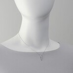 Bliss Sole 18K White Gold Graduating Diamond Pendant Necklace // 16" // Store Display