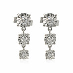 Bliss Sole 18K White Gold Diamond Earrings // Store Display