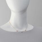 Bliss By Lumina 18K Rose Gold + 18K White Gold Diamond Necklace // 15"-16" // Store Display