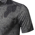 Cursive Polo Shirts // Tan Gray (L)