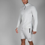 NKMR Training Dry Half Zip Top // Light Gray (Small)