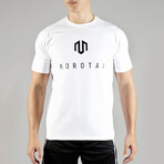 PREMIUM Brand Basic T-Shirt Light // White + Black (Small)