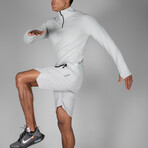 NKMR Training Dry Half Zip Top // Light Gray (Small)