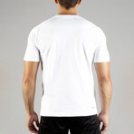 PREMIUM Brand Basic T-Shirt Light // White + Black (Small)